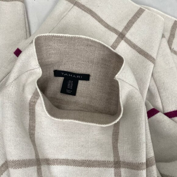 Tahari plaid mock neck sweater - Picture 6 of 6